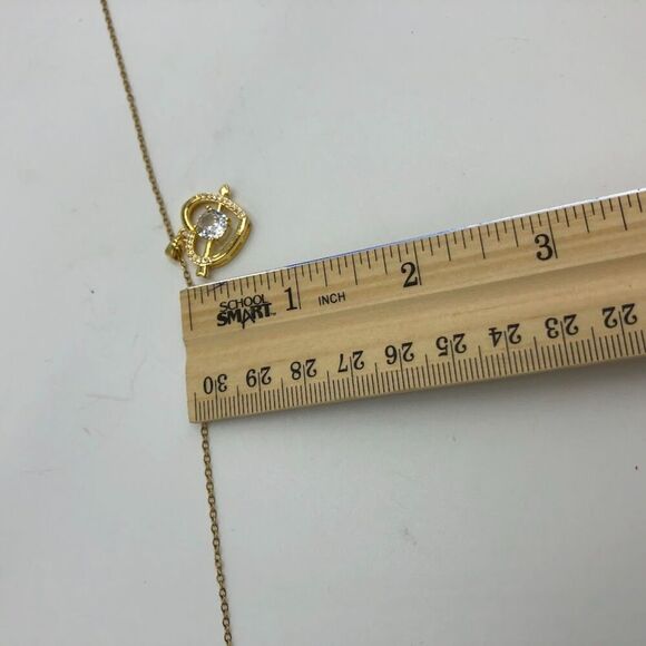 18K Gold Plated Women's Heart Shape Necklace Cubic Zirconia Romantic Love Gift - Picture 9 of 11